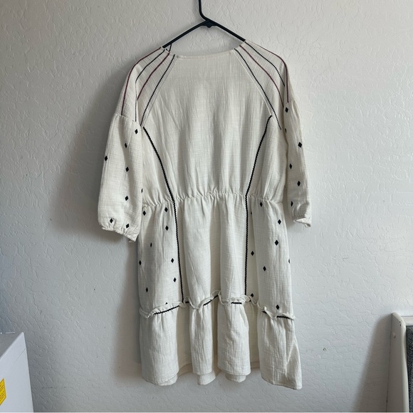 Eliyas‎ Salt Australian Aztec 100% cotton dress embroidered L south western - Picture 4 of 7